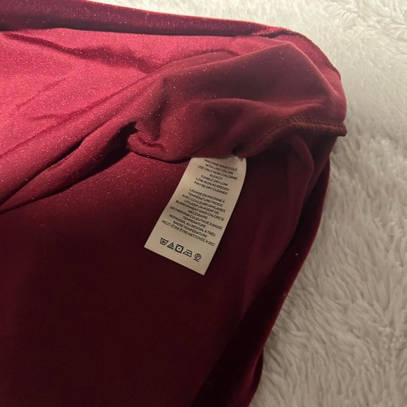 Free People Red Velvet Blouse Whimsy Goth Size Medium - Picture 6 of 7